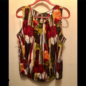 Very cute multicolored geometrical blouse